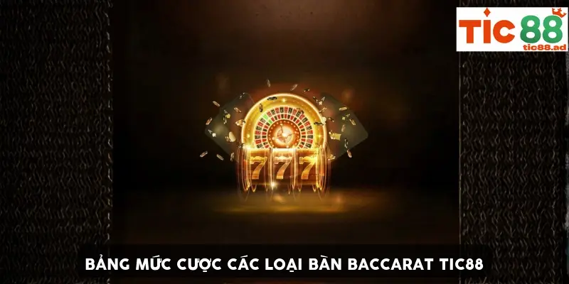 Bảng mức cược các loại bàn Baccarat TIC88 Bảng mức cược các loại bàn Baccarat TIC88
