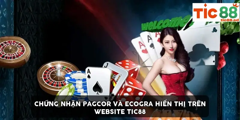 Chứng nhận PAGCOR và eCOGRA hiển thị trên website TIC88 Chứng nhận PAGCOR và eCOGRA hiển thị trên website TIC88