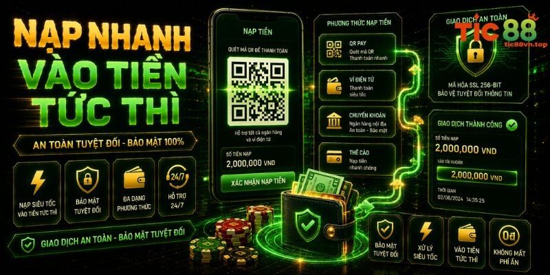 Hệ thống nạp tiền TIC88 nhanh tức thì