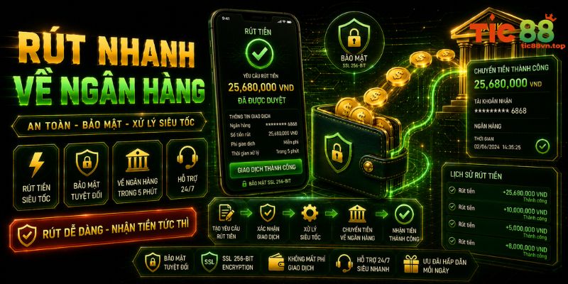 Quy trình rút tiền TIC88 chi tiết