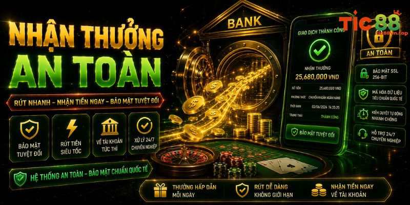 Rút tiền TIC88 rất an toàn
